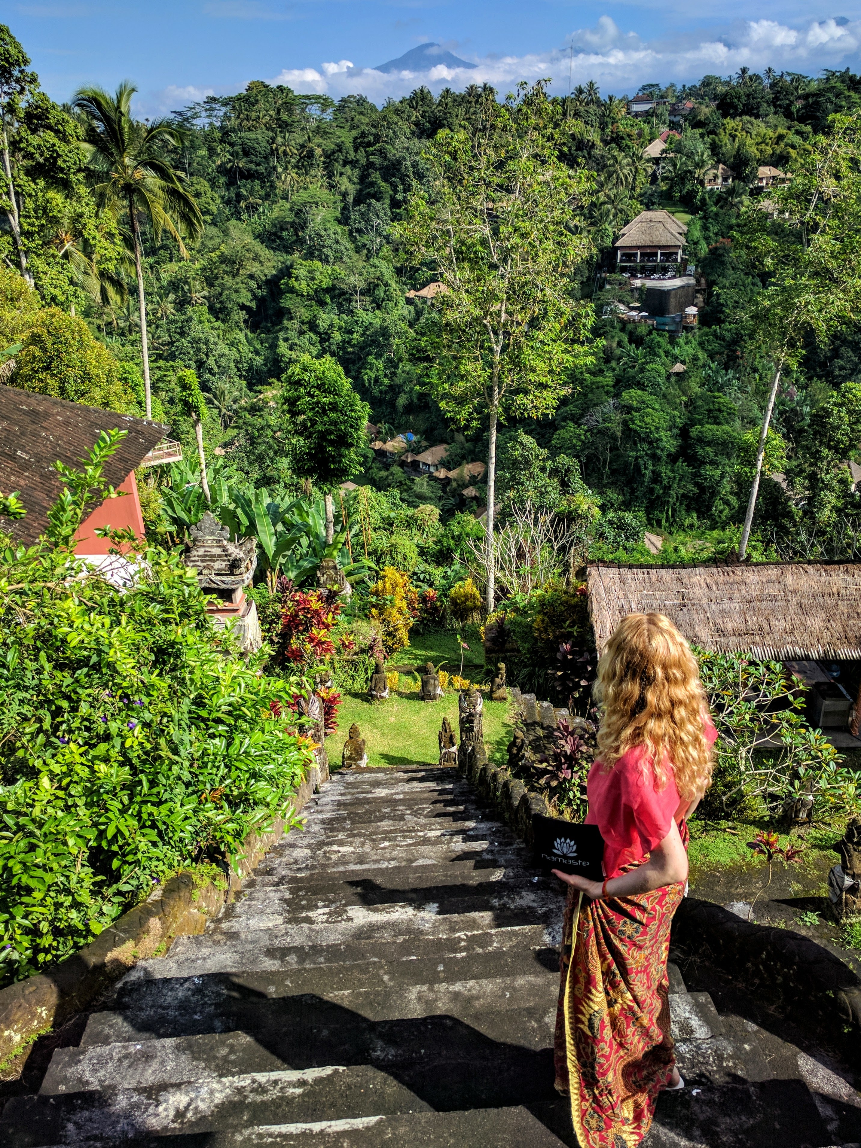 View of the jungle and mountain from the Dalem Segara Temple
